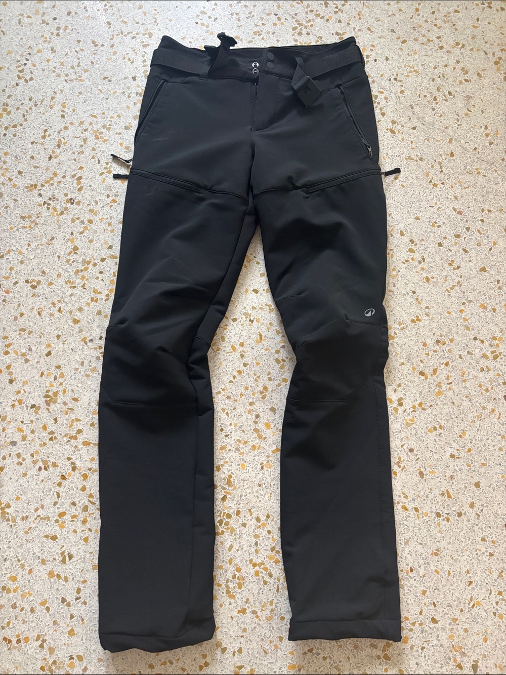 Quechua Black Cargo Softshell Hiking Pants